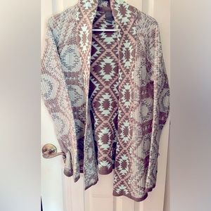 Campfire/Lakeside cozy knit wrap long sleeve sweater